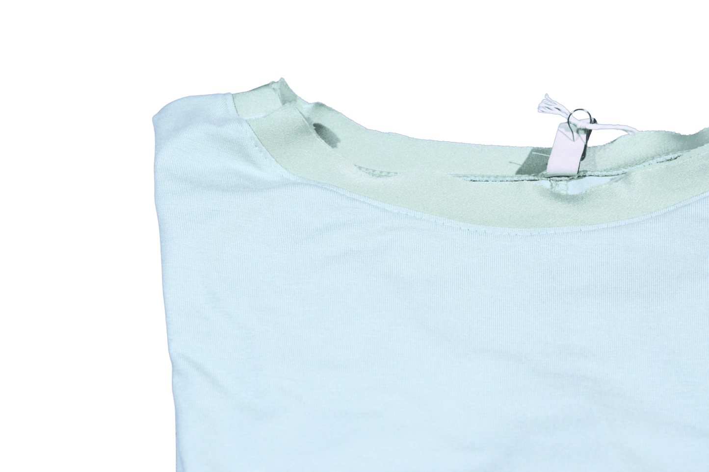 T-shirt barchetta maniche 3/4 con dettagli in raso