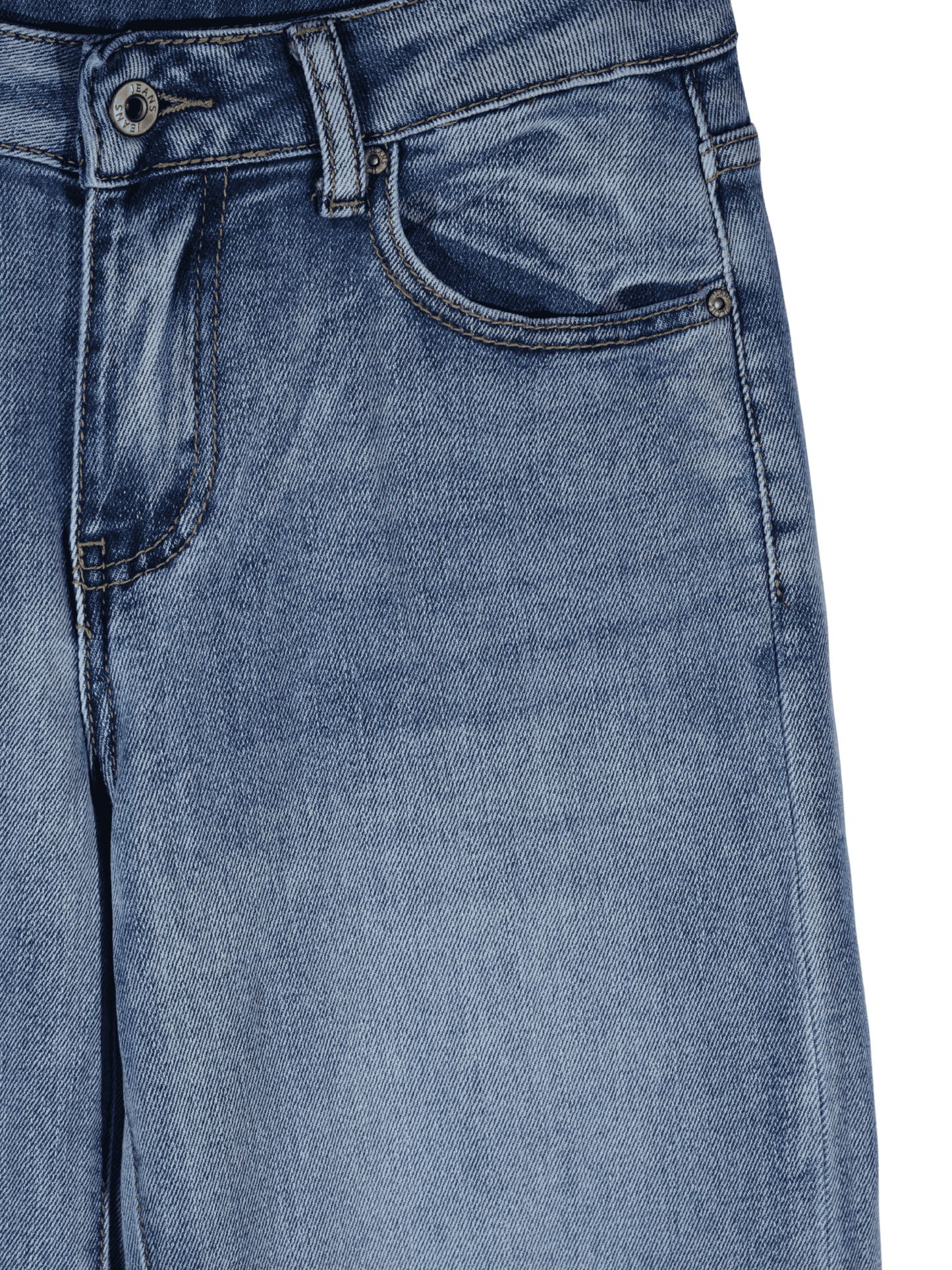 Jeans a palazzo con risvolto