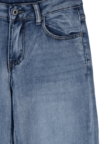 Jeans a palazzo con risvolto