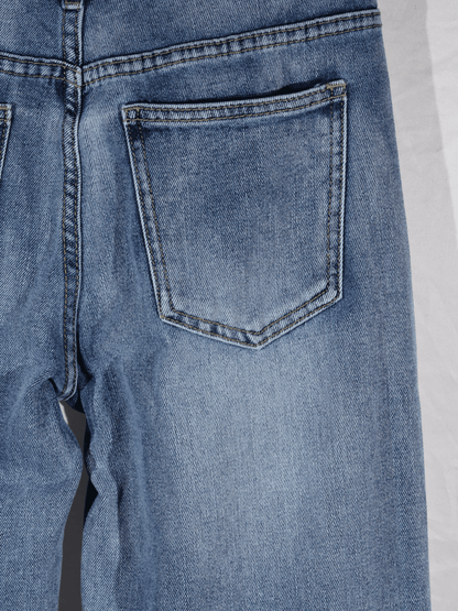 Jeans a palazzo con risvolto