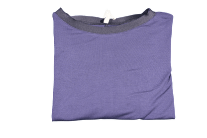 T-shirt barchetta maniche 3/4 con dettagli in raso