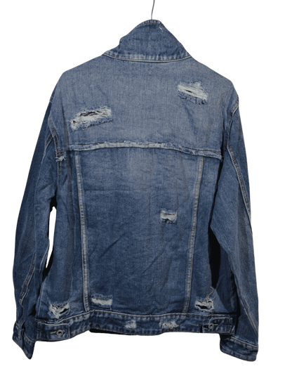 Giubbino Jeans Oversize con Patchwork e Paillettes