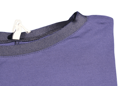 T-shirt barchetta maniche 3/4 con dettagli in raso