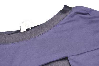 T-shirt barchetta maniche 3/4 con dettagli in raso