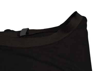 T-shirt barchetta maniche 3/4 con dettagli in raso