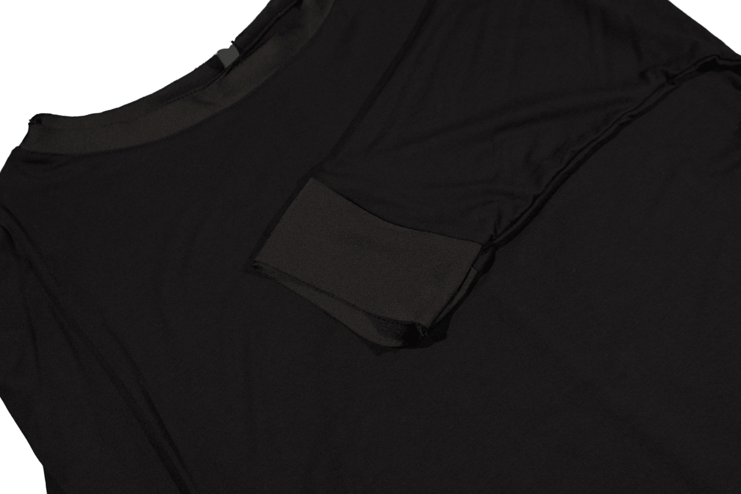 T-shirt barchetta maniche 3/4 con dettagli in raso