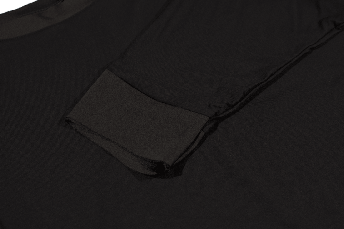 T-shirt barchetta maniche 3/4 con dettagli in raso