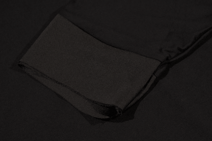 T-shirt barchetta maniche 3/4 con dettagli in raso