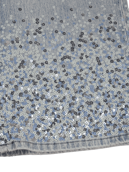 Jeans a palazzo con paillettes
