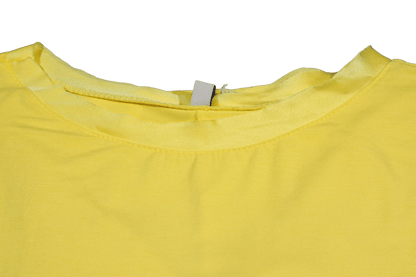 T-shirt barchetta maniche 3/4 con dettagli in raso