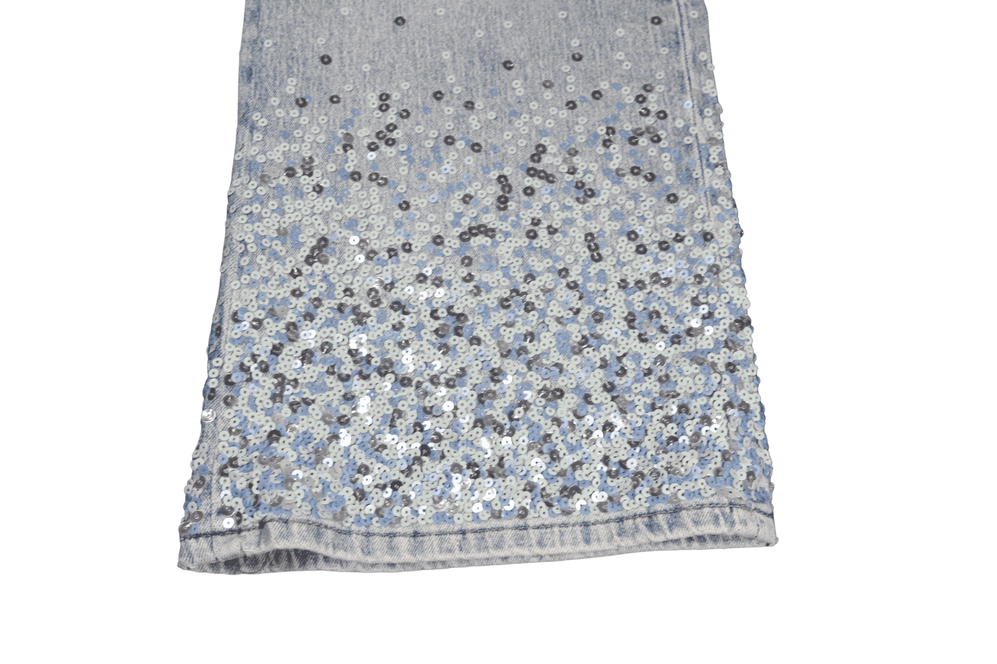 Jeans a palazzo con paillettes