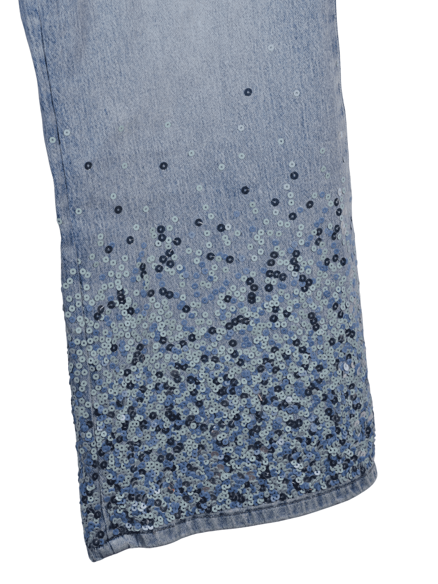 Jeans a palazzo con paillettes